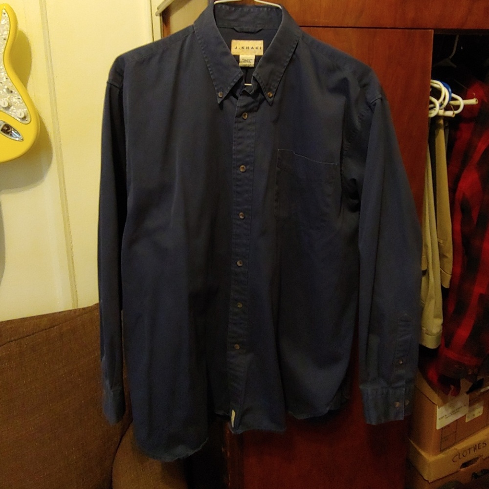 J khaki button down shirt